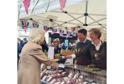 Queen Camilla meets Sam and Claire